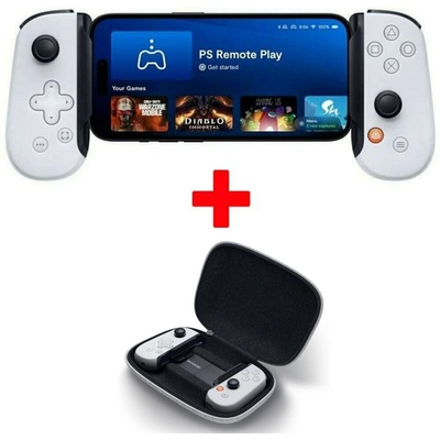 Backbone Геймпад Backbone One USBC с подарък калъф Carrying Case (бял), PlayStation Edition, за iOS/Android, USB Type C, бял (BB-51-P-WS_CC-01-W-S)