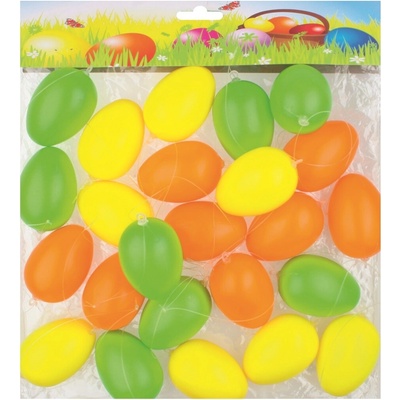 Vajíčka plastová - na zavěšení 4 cm - 24 ks - mix barev - 9988 – Zboží Dáma