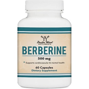 Double Wood Supplements Berberine, 500 mg, 60 капсули, Double Wood