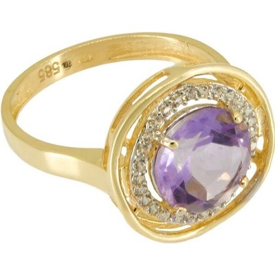 sZlato.cz 3348 Zlatý dámský prsten s bílými zirkony