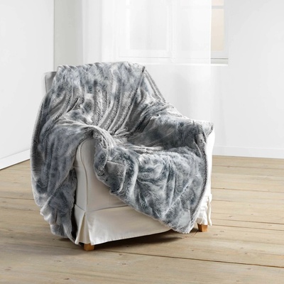 douceur d'intérieur Sivá deka z umelej kožušiny Antartic 180x220