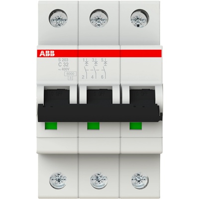 ABB АВТ. ПРЕДПАЗИТЕЛ 3p mcb s203-c32 (m518440)
