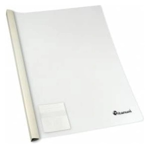 TITANUM Dust jacket PP A4 50K white strip (12pcs)