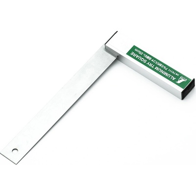 SHINWA Nerezový úhelník s robustní hliníkovou základnou bez stupnice 250 mm