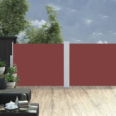 vidaXL Zatahovací boční markýza / zástěna 140 x 1200 cm hnědá