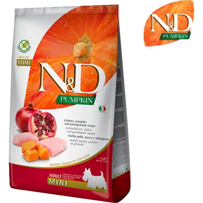 N&D Pumpkin Dog Adult Mini Grain Free Chicken & Pomegranat 7 kg