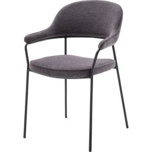 Unique Furniture Тъмносив трапезен стол с подлакътници Kindersley - Unique Furniture (54910001)