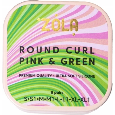 Silikonové formy pro laminaci řas round curl pink & green natáčky Zola