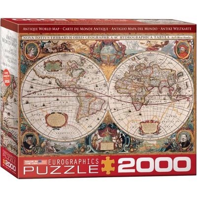 EUROGRAPHICS - Puzzle Mapa sveta v 17. storočí - 2 000 piese