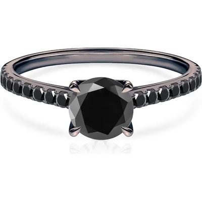 SAVICKI Годежен пръстен Share Your Love: черно злато, черен диамант