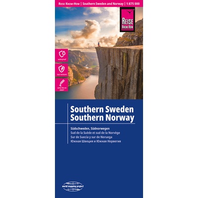 Reise Know-How Verlag mapa Southern Sweden,Southern Norway 1:875 t. voděodolná
