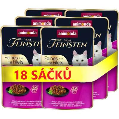 ANIMONDA Cat Vom Feinsten Adult telecí + kuřecí filé 18x85 g