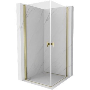 Mexen Mist-B Duo ниша за душ кабина с врати 75 x 75 см, прозрачна, златна - 8A2-075-075-50-00 (8A2-075-075-50-00)