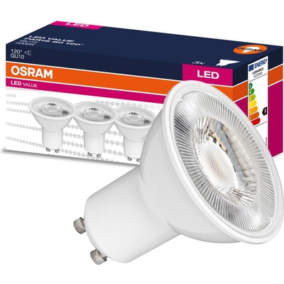 Osram 3PAK LED žiarovka GU10 6,9W 50W 575lm 4000K Neutrálna 120° VALUE