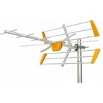 Televes насочена антена, Yagi Edge Mix, VHF/UHF, алуминий/ABS, оранжево/сребристо