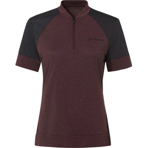 Vaude Дамска фланелка с къс ръкав за колоездене Vaude Women's Altissimo Q-Zip Shirt Cycling jersey - Dark Oak - размер 38 (EU) (156-1315-1612)