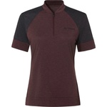 Vaude Фланелка с къс ръкав за колоездене Vaude Women's Altissimo Q-Zip Shirt Cycling jersey - Dark Oak - размер 38 (EU) (156-1315-1612)