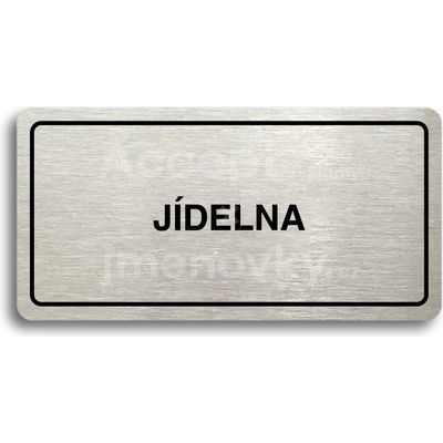 ACCEPT Piktogram JÍDELNA - stříbrná tabulka - černý tisk