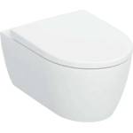 Geberit iCon - Окачена тоалетна чиния със седалка SoftClose, TurboFlush, Rimfree, матово бяла 503.046. JT. 1 (503.046.JT.1)
