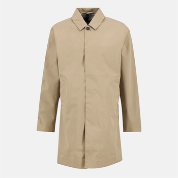 Barbour Men's Lorden Thigh Length Long Sleeve Button Mac - Stone ST17