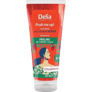 Delia Cosmetics Fruit Me Up! Скраб за лице и тяло, ягода, 200 ml - ozone