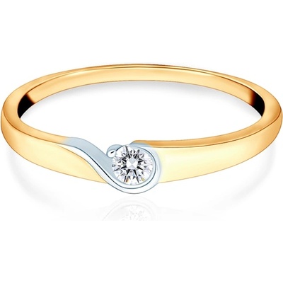 SAVICKI Годежен пръстен savicki: двуцветно злато, диамант