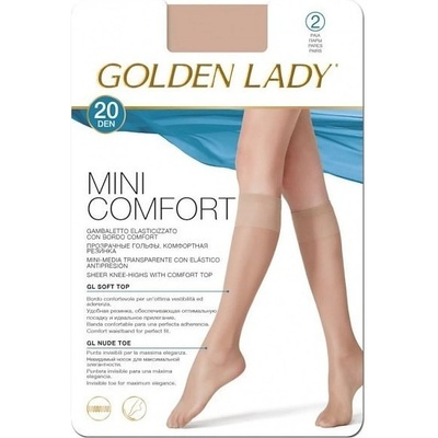 Golden Lady Podkolienky 2 kusy Mini Confort 20 DEN melon/odt. béžová