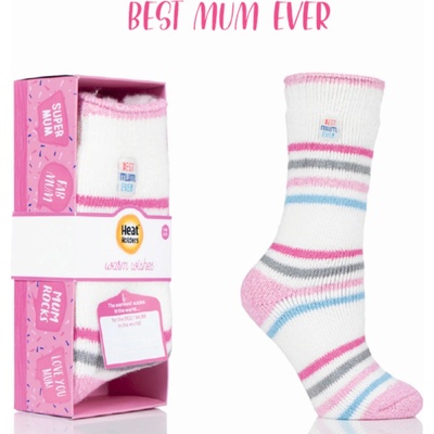 Heat Holders 1 pár dámske ponožky BEST MUM EVER v darčekovej krabičke