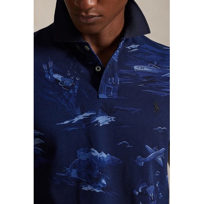 Памучна тениска с яка Polo Ralph Lauren (710P04012)