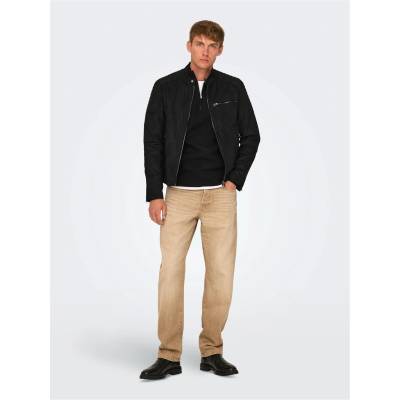 Only Яке Only Men's Bomber Faux Leather Jacket - Black