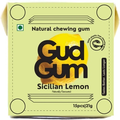 Gud Gum citrónové přírodní žvýkačky - 15 ks