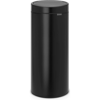 Матово черно стоманено кошче за боклук отваряне с докосване 30 l Touch Bin - Brabantia (115301)