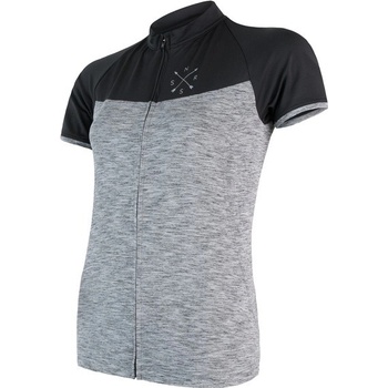 Sensor MOTION dámský krátky rukáv celozip šedá/černá