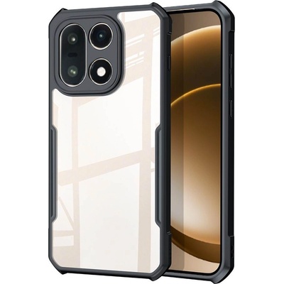 OnePlus XUNDD Калъф за OnePlus 15 5G с Прозрачен акрилен гръб- TPU рамка, Airbag технология, вкл. Протектор, Черен