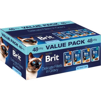 Brit Premium by Nature Cat Fillets in Gravy 48x85 g