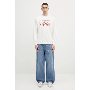 Aries Памучна блуза с дълги ръкави Faded Cola LS Tee (AR6265203)