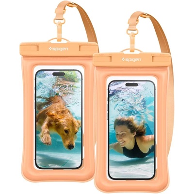 Púzdro Spigen Aqua Shield WaterProof Floating Case A610 2 Pack, apricot
