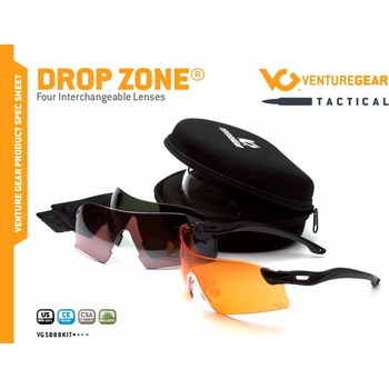 Ochranné brýle Pyramex Venture Gear Dropzone EVGSB88KIT se 4 zorníky, nemlživé