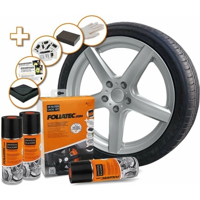 Foliatec sada na lakovanie alu kolies 400 ml strieborná metalická