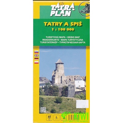 Mapa Tatry a Spiš