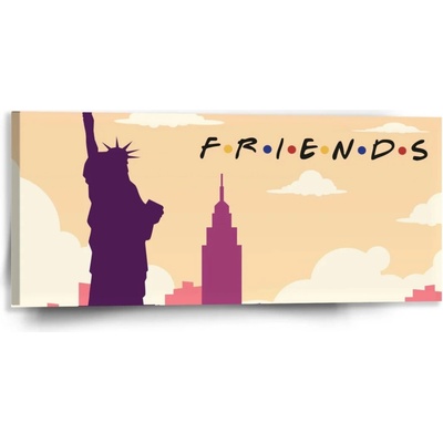 Sablio Obraz Seriál Priatelia FRIENDS Socha Slobody - 110x50 cm