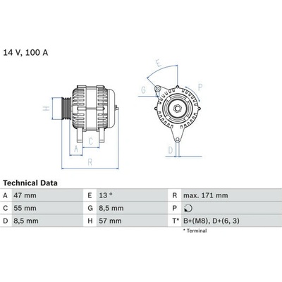 generátor BOSCH 0 986 040 370