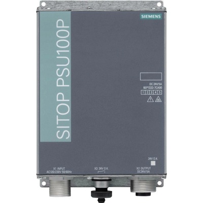 Siemens Sitop PSU100P sieťový zdroj na montážnu lištu (DIN lištu), 24 V/DC, 5 A, 120 W, výstupy 1 x