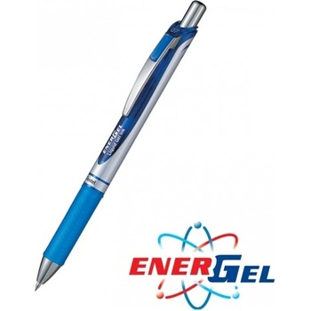 Image 1 of Pentel Автоматичен ролер Pentel Energel BL7726807 26807, син цвят на писане, дебелина на линията 0.7 mm, гел, сребрист, цената е за 1бр. (продава се в опаковка от 12бр. ) (OK26807)