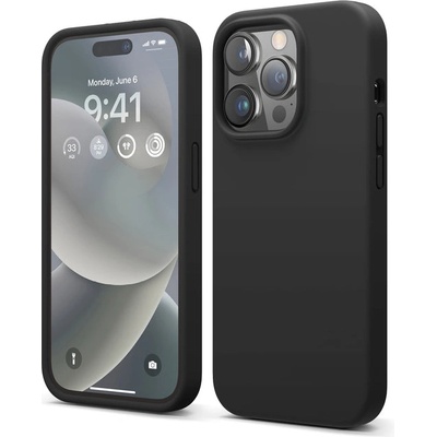 elago Силиконов (TPU) калъф за iPhone 14 Pro Max - Elago Soft Silicone Case (черен) (ES14SC67PRO-BK)