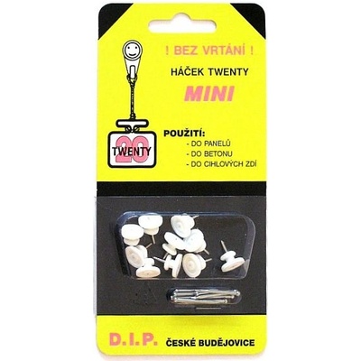 Háček Twenty MINI BÍLÝ 10ks 108204 – Sleviste.cz