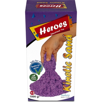 Heroes Кинетичен пясък в кутия Heroes - Лилав цвят, 1000 g (KUM-002.2)