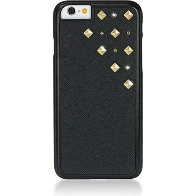 Bling My Thing Metallic Solar Flare - кожен кейс с кристали Сваровски за iPhone 6, iPhone 6S (черен)