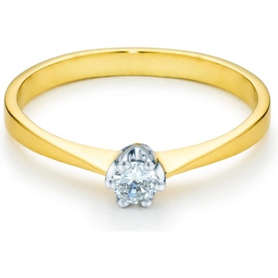 SAVICKI Годежен пръстен Solitaire: два цвята злато. диамант