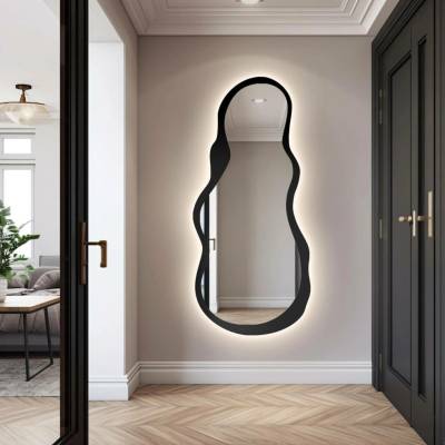 Alfaram Zrcadlo nepravidelného tvaru s rámem z MDF a podsvícením RISOL V LED RÁMU 60x135
